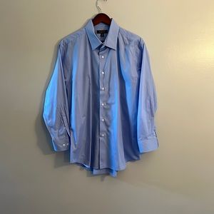 Bergamo New York Blue Button Down Dress Shirt